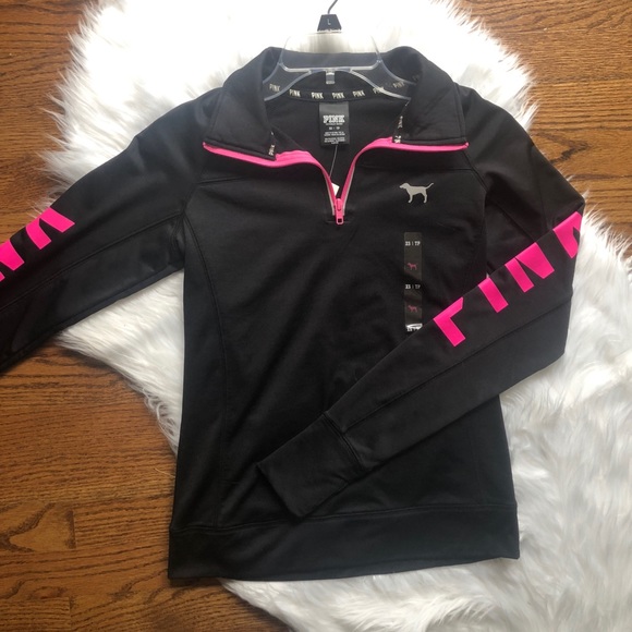 PINK Victoria's Secret Tops - Black ‘Victoria’s Secret Pink’ Quarter-Zip